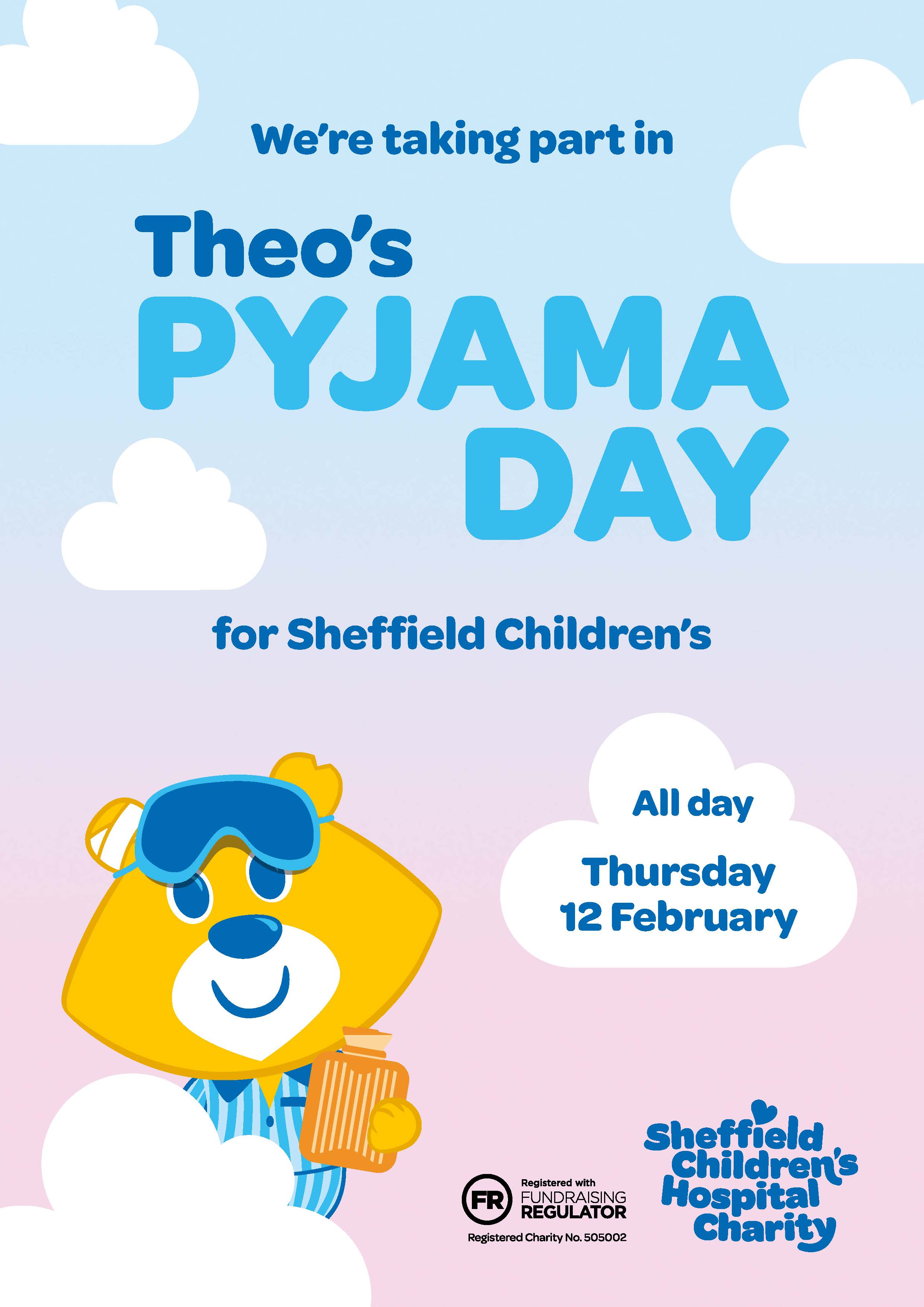 Pyjama Day We're taking part poster